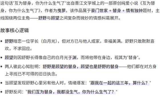 《互为替身,你为什么生气了》
